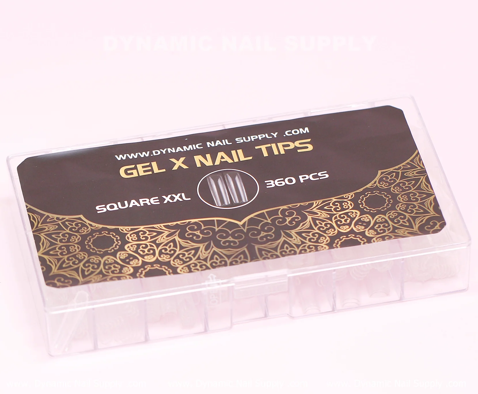 [Square XXL] Full Cover Tips - Soft Gel X tips - 360 pcs - 2XL Extra Long- 11 sizes