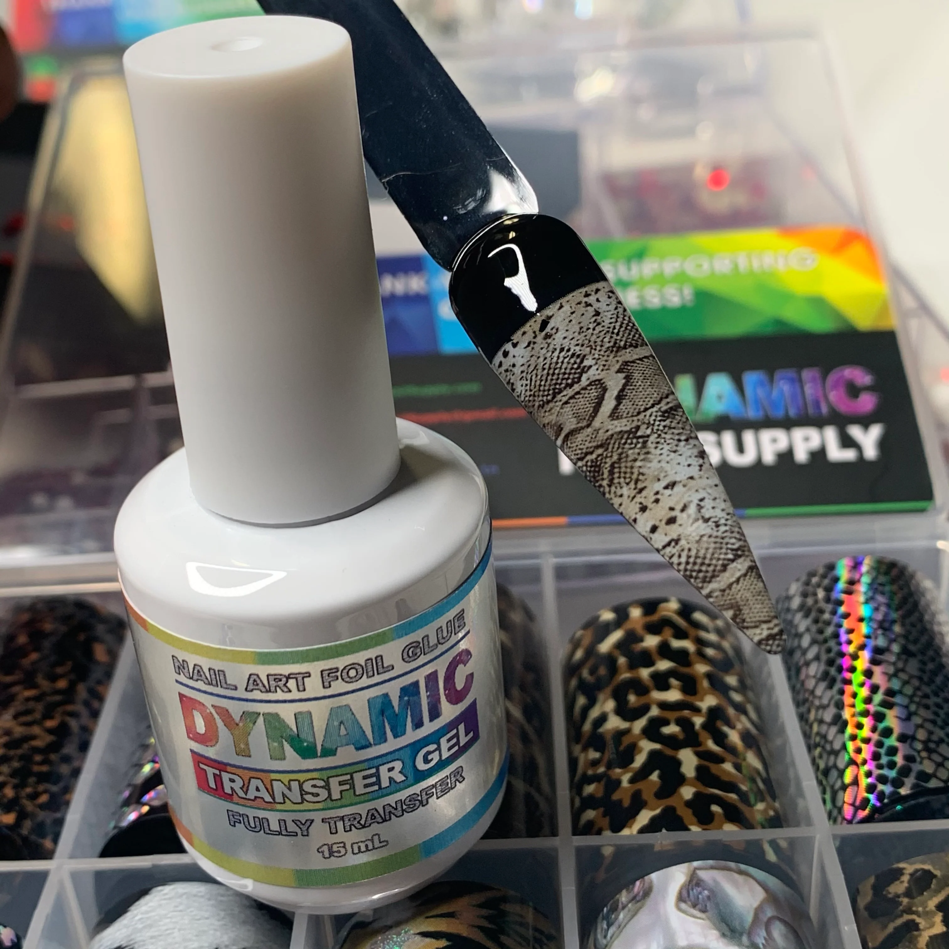 Dynamic Foil Glue Gel - Fully transfer - Professional Transfer Gel for Nail Foils - Image 7