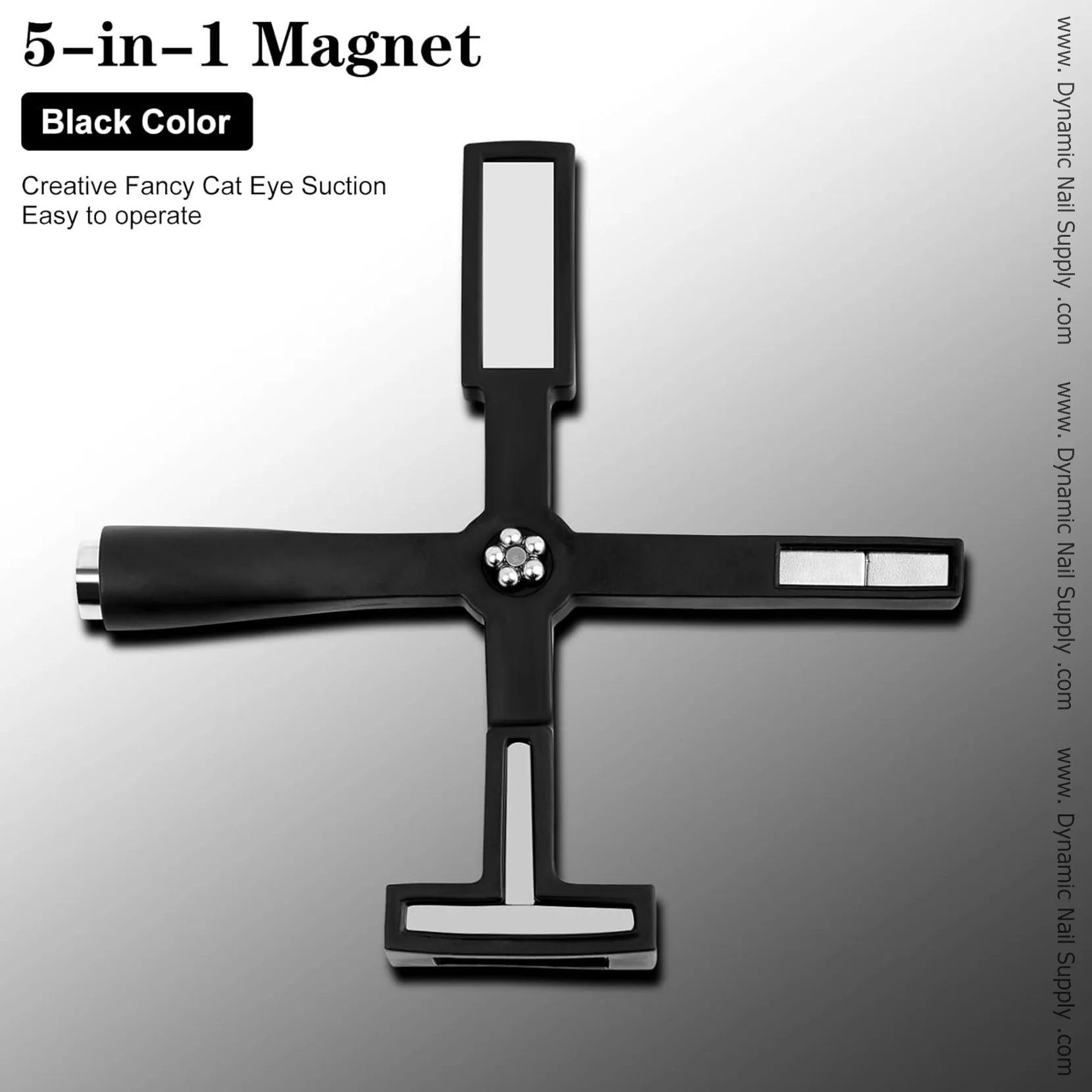 Upgraded 5-in-1 Magnet Tool Bar for Cat eye gel polish (Black Silicone handle) - Image 5