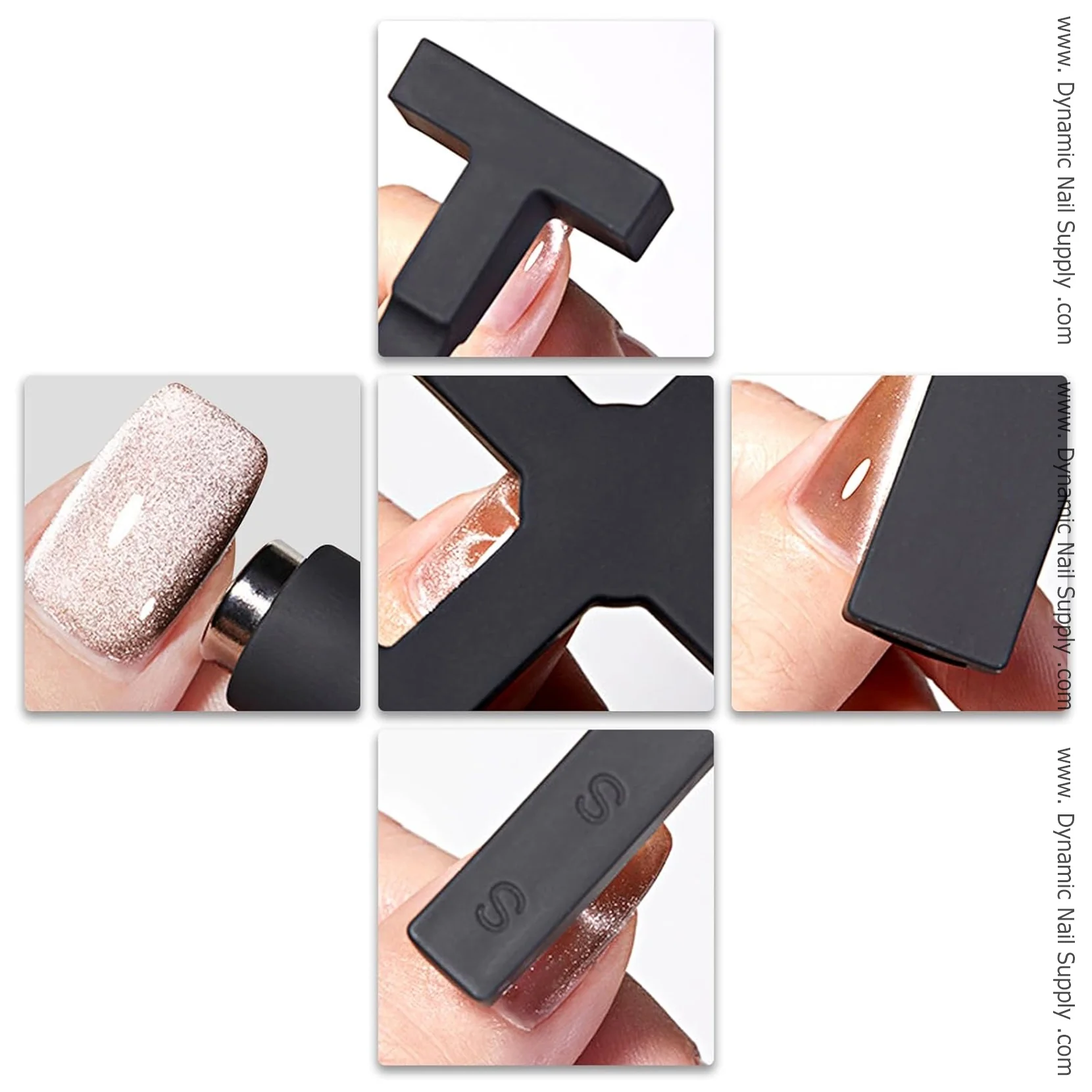 Upgraded 5-in-1 Magnet Tool Bar for Cat eye gel polish (Black Silicone handle) - Image 7