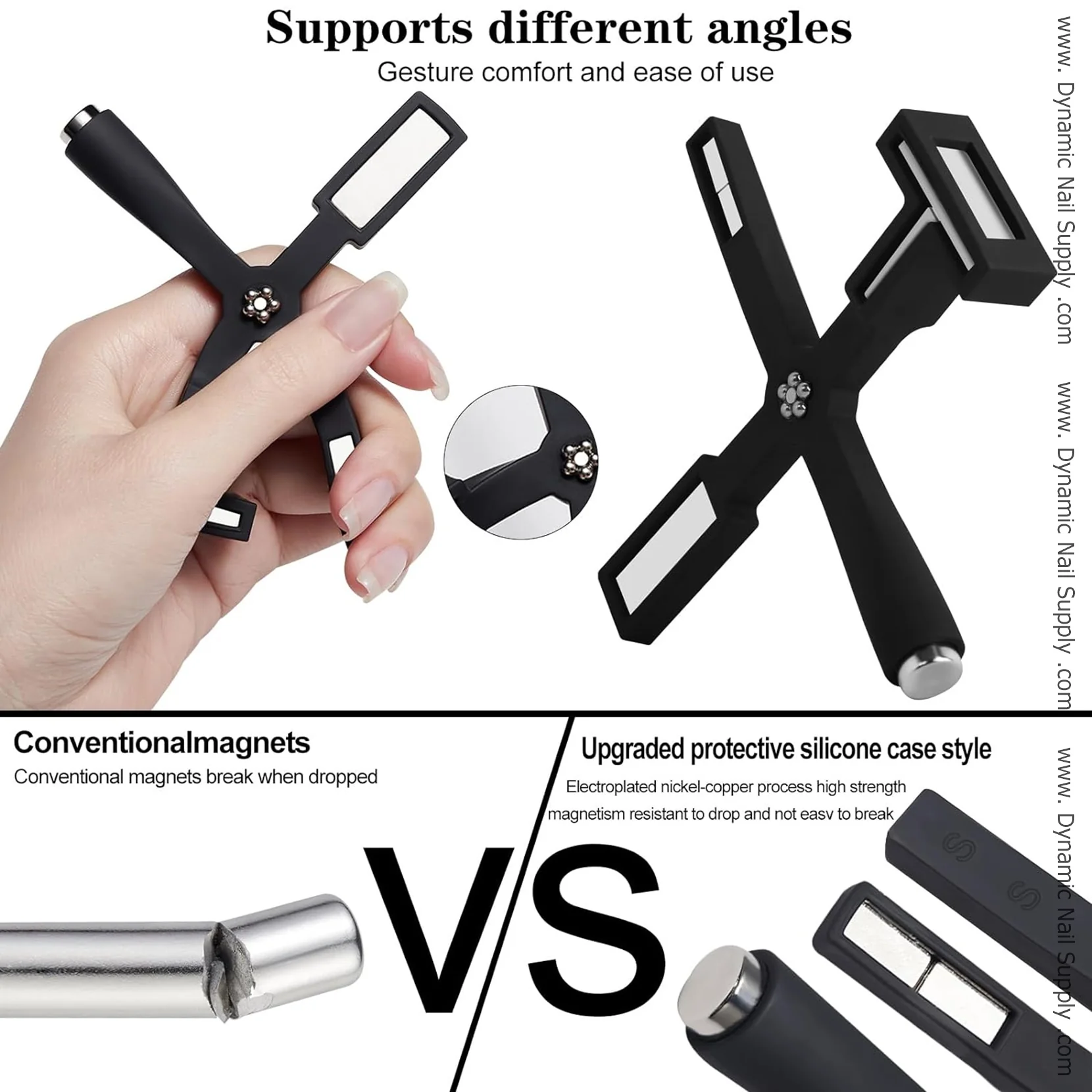 Upgraded 5-in-1 Magnet Tool Bar for Cat eye gel polish (Black Silicone handle) - Image 8