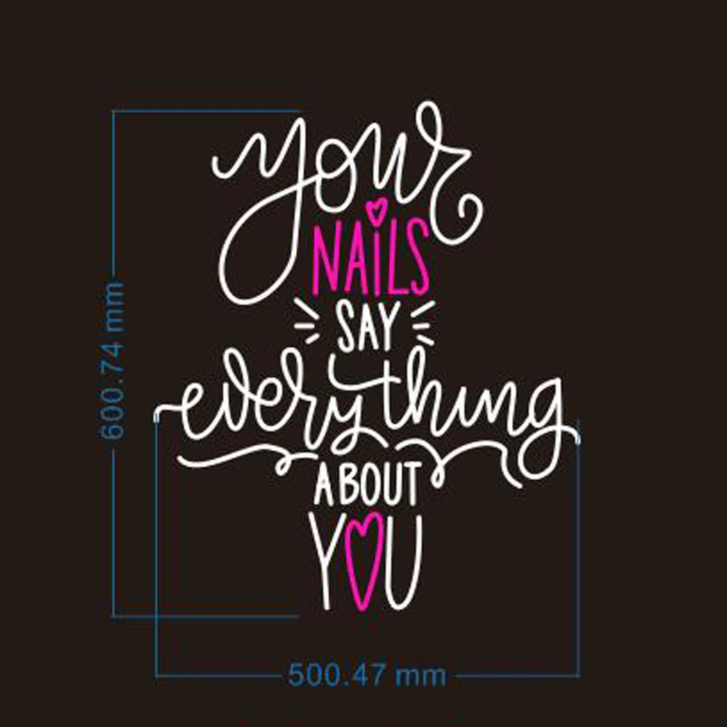 Vibrant Nails Quote LED Neon Sign – Bright, Stylish Wall Decor for Salons or Beauty studio - Image 3