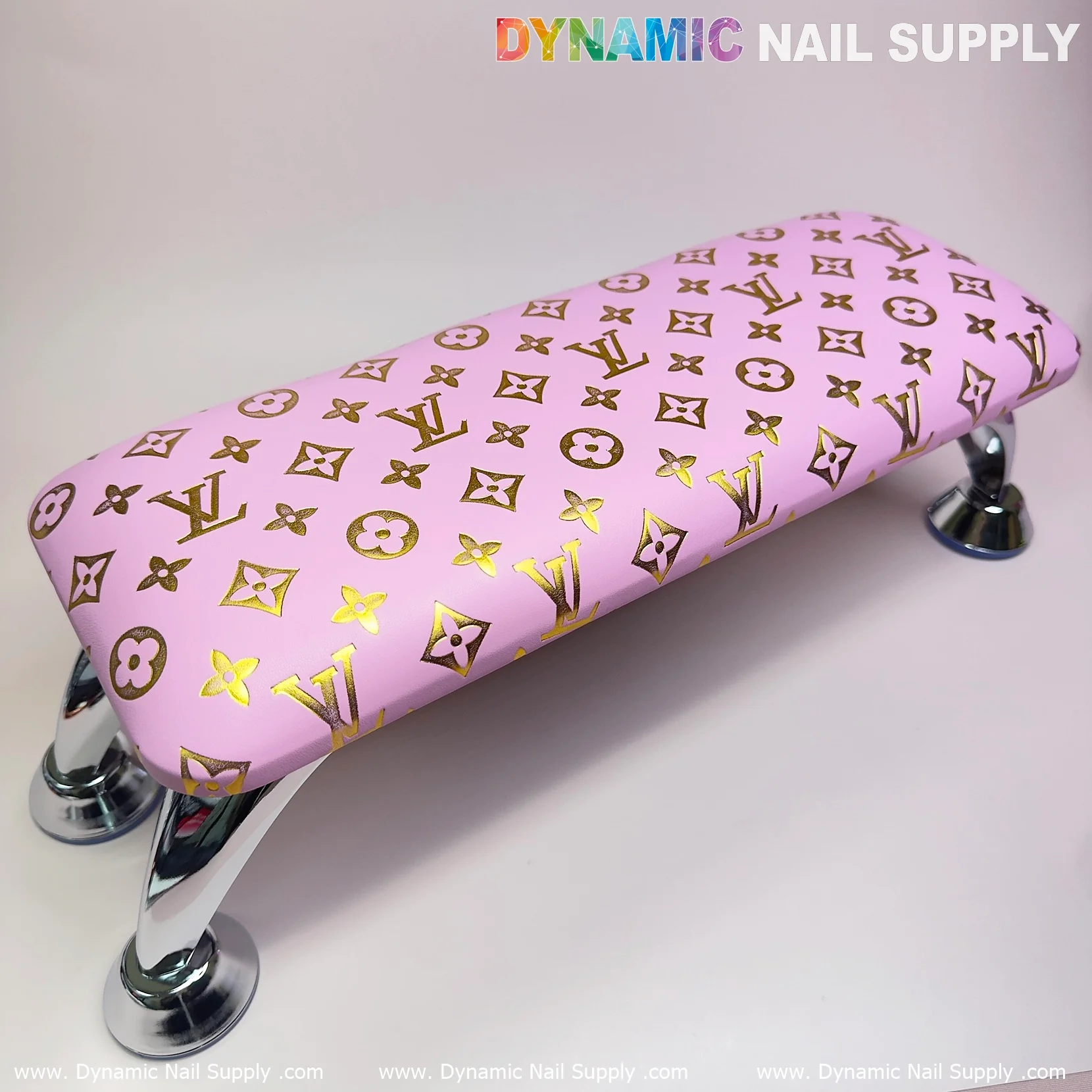 (Pink&Gold LV Pattern) Leather Armrest Cushion Pillow for Pedicure Manicure (Reposabrazos Para Manicura) - Image 7