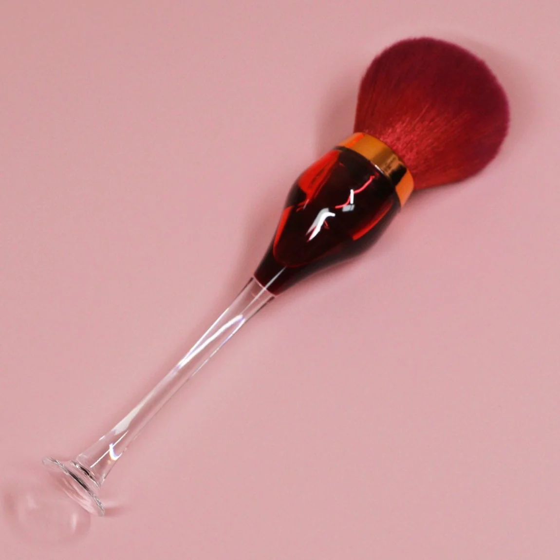 Wine-cup style Dust Brush (Cosmetic-grade Duster) Red Wine - Image 3