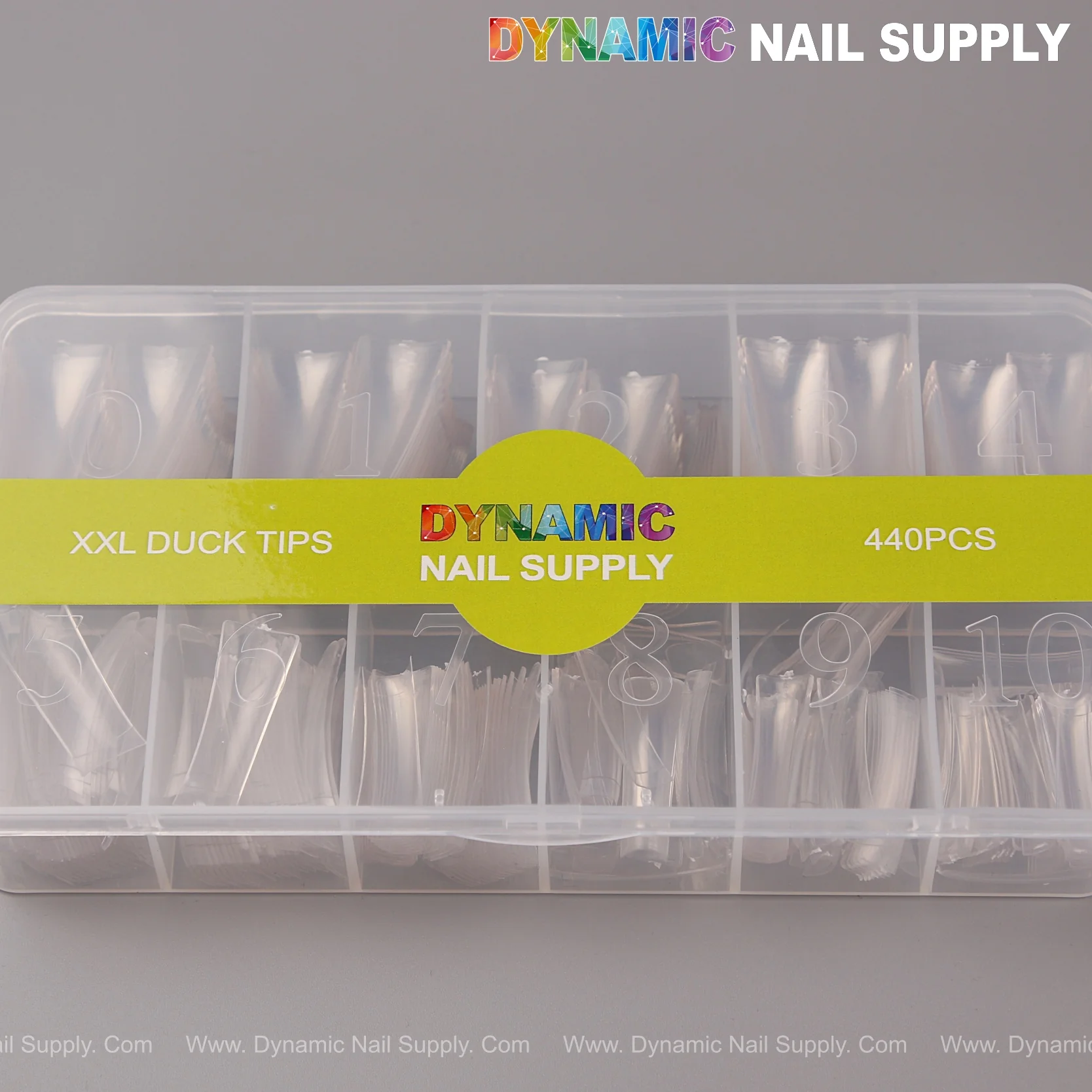 XXL Duck Shape Nail Tips Box 440pcs - 11 sizes