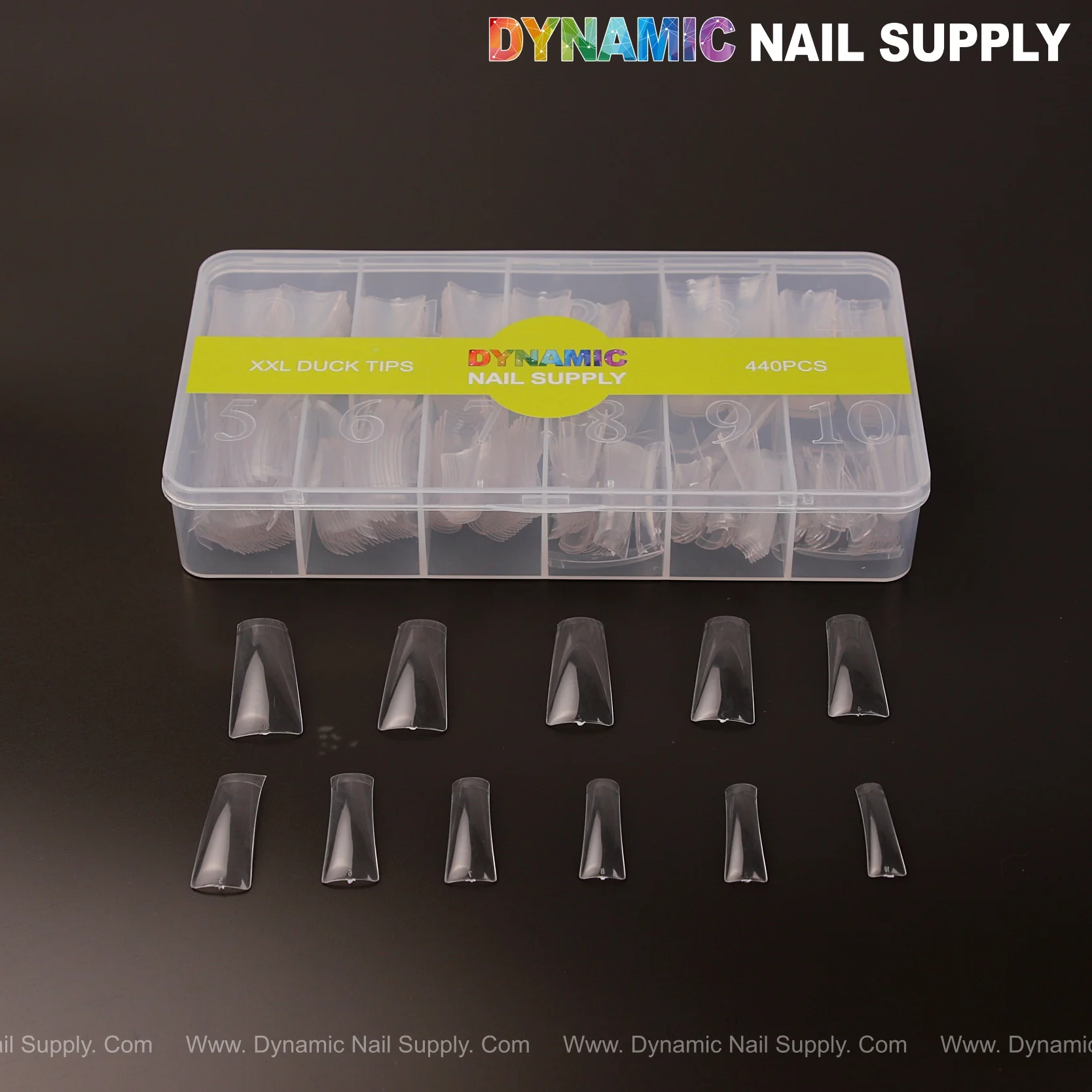 XXL Duck Shape Nail Tips Box 440pcs - 11 sizes - Image 2